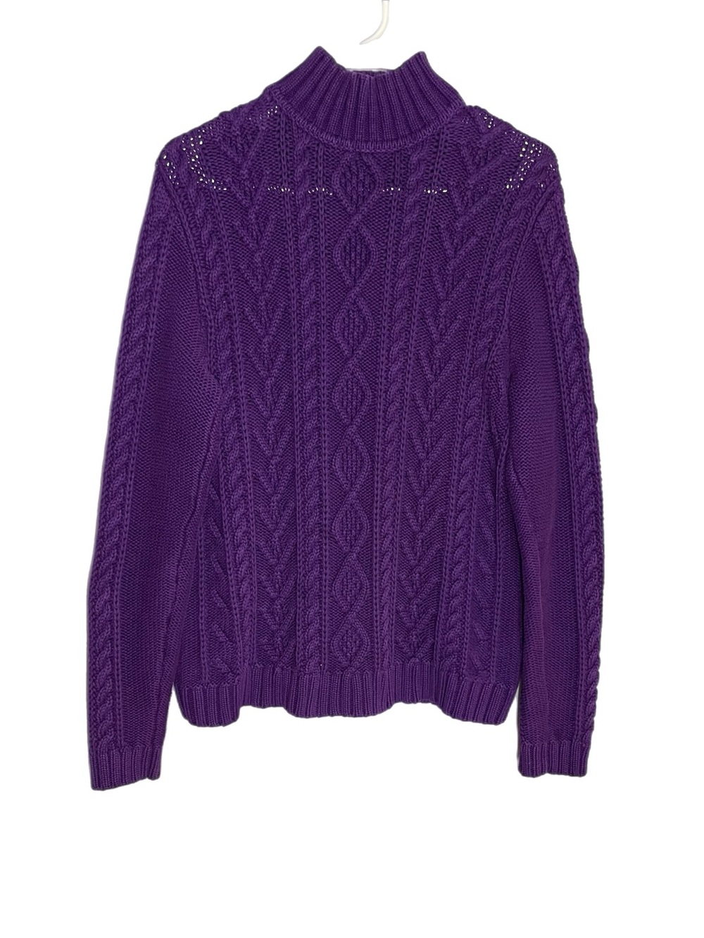 Chaps Cable Knit Mock Neck Sweater Women’s Size Large